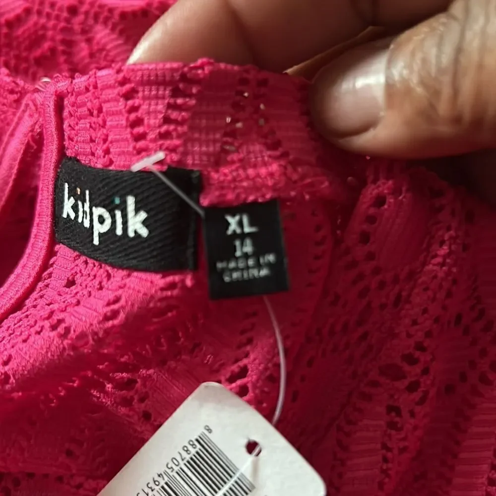 Kidpik Pink Lace Dress with attached lining